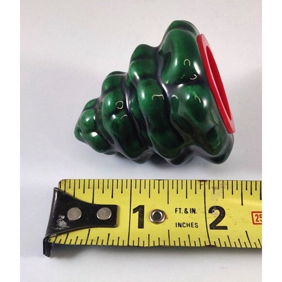 Set Of 4 Vintage Christmas Tree Napkin Rings & 2 Salt/Pepper Shakers - Picture 12 of 12